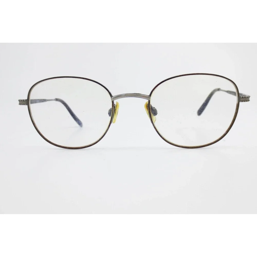 Joseph Abboud JA4046 Gunmetal Oval Eyeglasses Frames 49-19-140 Beaded Detail